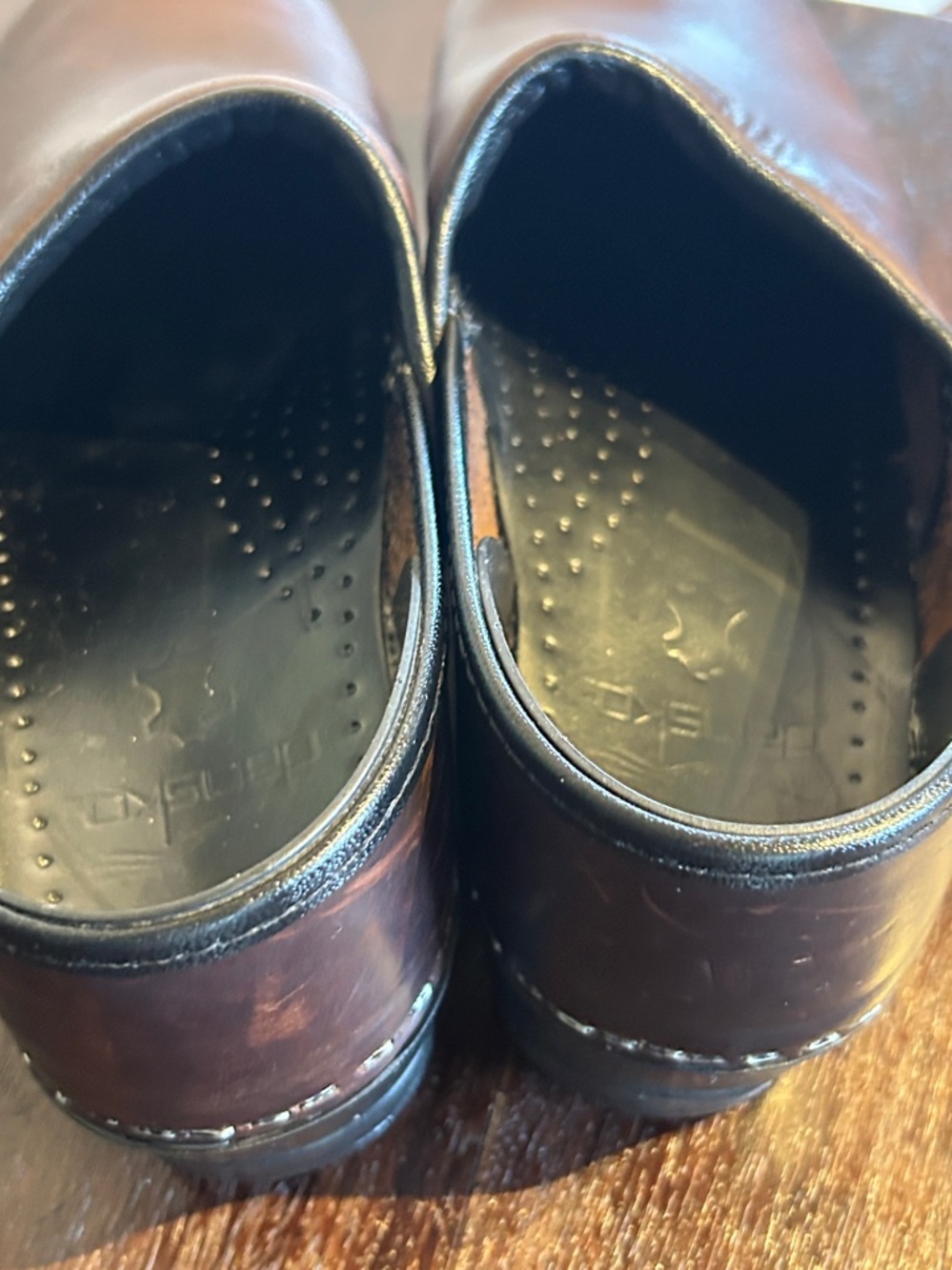 Dansko Brown Oiled Leather Professional Clogs - Picture 5 of 8